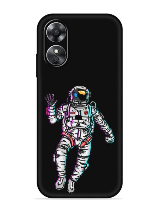 Spaceman Embossed Soft Silicone Case for Oppo A17 Zapvi