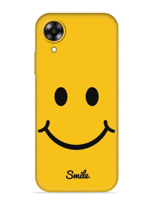 Yellow Smiley Embossed Soft Silicone Case for Oppo A17K Zapvi