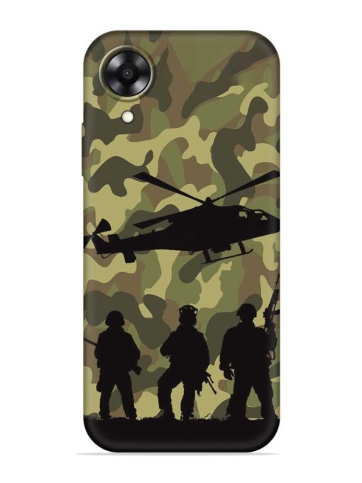 Army Heros Embossed Soft Silicone Case for Oppo A17K