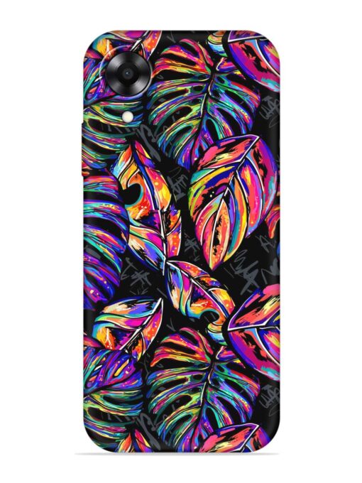 Tropical Seamless Vector Embossed Soft Silicone Case for Oppo A17K