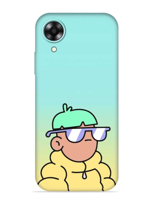 Doodles Cool Character Embossed Soft Silicone Case for Oppo A17K