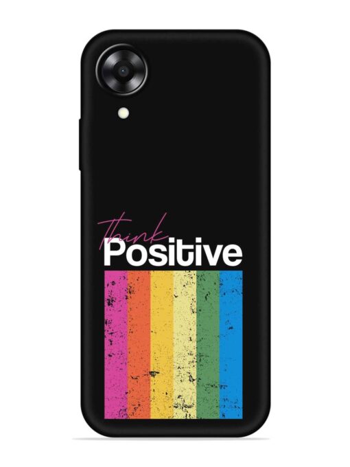 Think Positive Typography Embossed Soft Silicone Case for Oppo A17K Zapvi