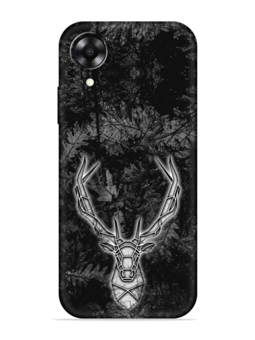 Ancient Deer Embossed Soft Silicone Case for Oppo A17K