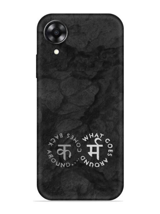 Karma Hindi Word Embossed Soft Silicone Case for Oppo A17K