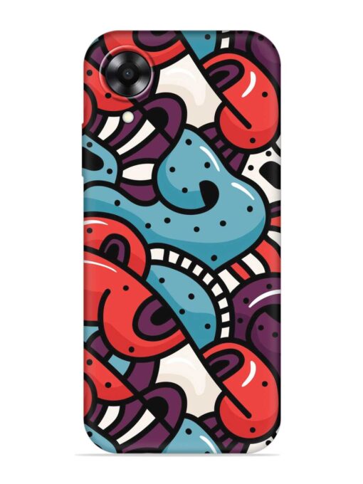 Seamless Backdrop Colorful Embossed Soft Silicone Case for Oppo A17K