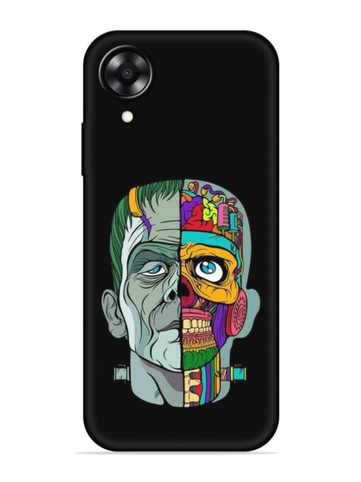 Men Vs Skull Embossed Soft Silicone Case for Oppo A17K