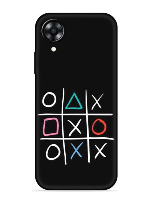 Super Neon Tic-Tac-Toe Embossed Soft Silicone Case for Oppo A17K