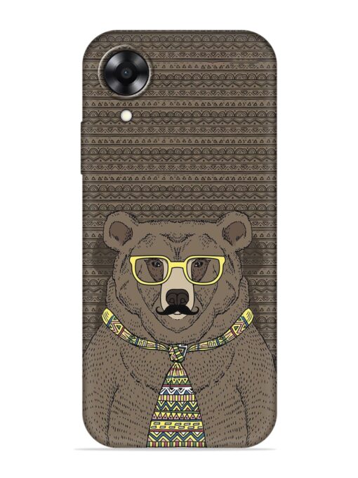 Grizzly Bear Embossed Soft Silicone Case for Oppo A17K Zapvi