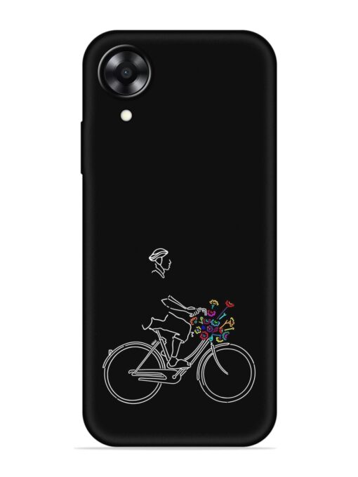 Minimalist Cycle Art Embossed Soft Silicone Case for Oppo A17K Zapvi