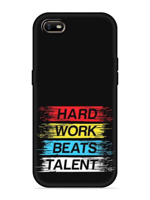 Hard Work Beats Embossed Soft Silicone Case for Oppo A1K Zapvi