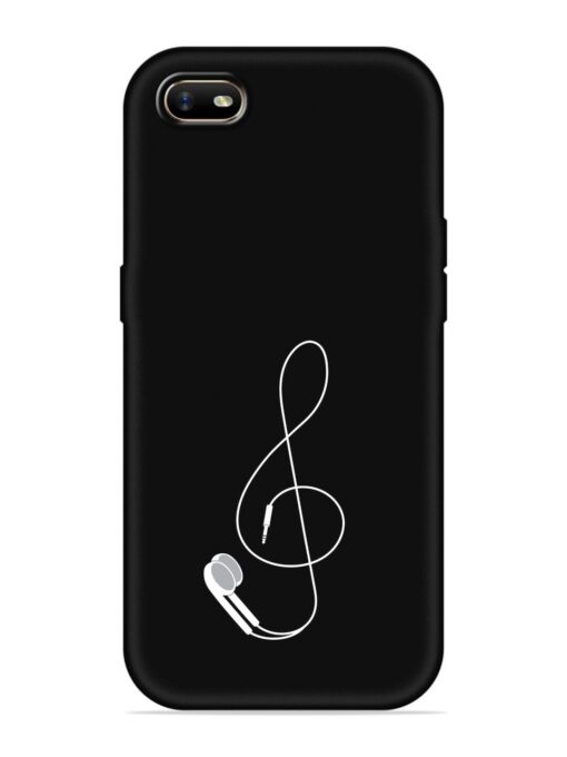 Music Earphone Vector Embossed Soft Silicone Case for Oppo A1K Zapvi