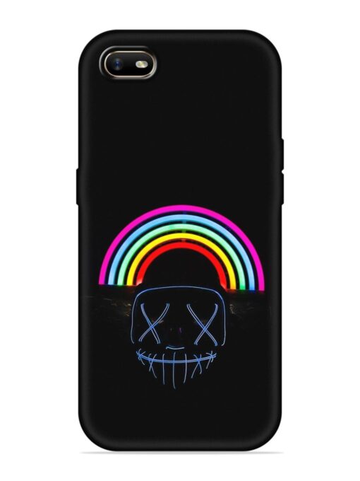 Mask Rainbow Embossed Soft Silicone Case for Oppo A1K Zapvi