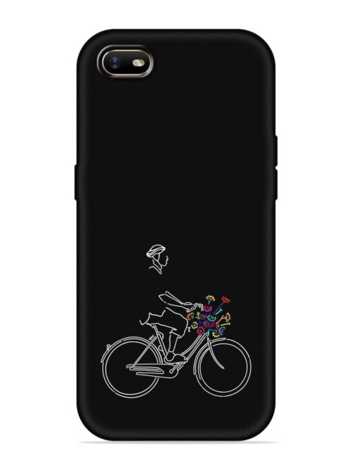 Minimalist Cycle Art Embossed Soft Silicone Case for Oppo A1K