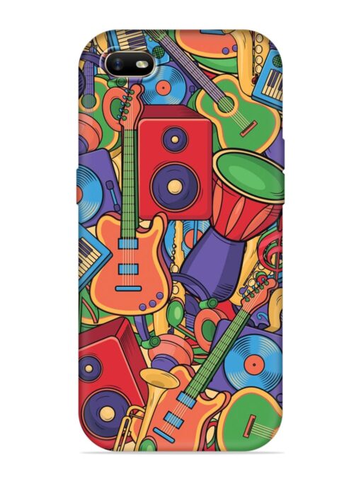 Colorful Music Art Embossed Soft Silicone Case for Oppo A1K Zapvi