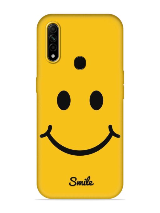 Yellow Smiley Embossed Soft Silicone Case for Oppo A31 Zapvi