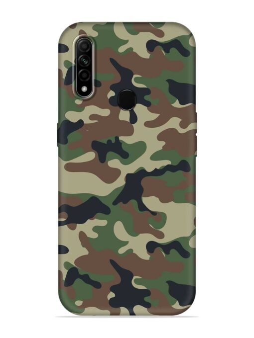 Army Military Camouflage Dark Green Embossed Soft Silicone Case for Oppo A31 Zapvi