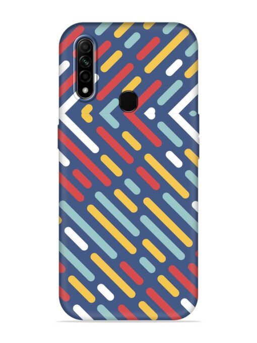 Colored Lines Embossed Soft Silicone Case for Oppo A31 Zapvi