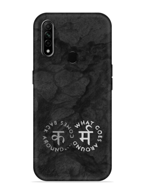 Karma Hindi Word Embossed Soft Silicone Case for Oppo A31 Zapvi