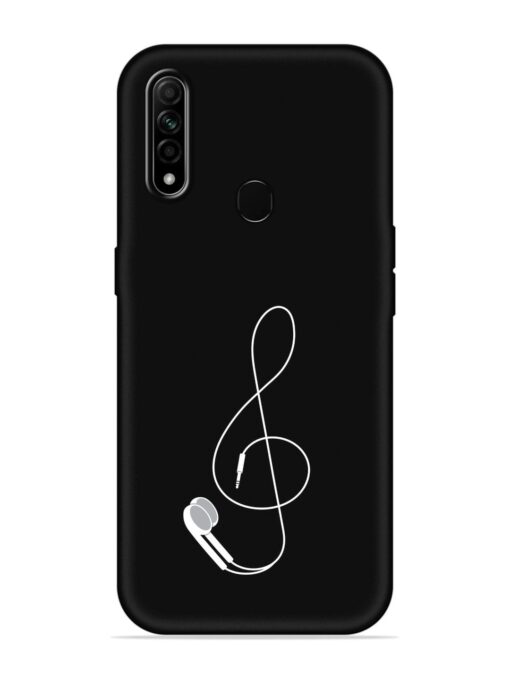 Music Earphone Vector Embossed Soft Silicone Case for Oppo A31 Zapvi