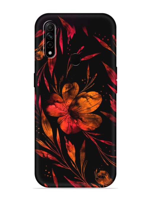 Red Flower Painting Embossed Soft Silicone Case for Oppo A31 Zapvi