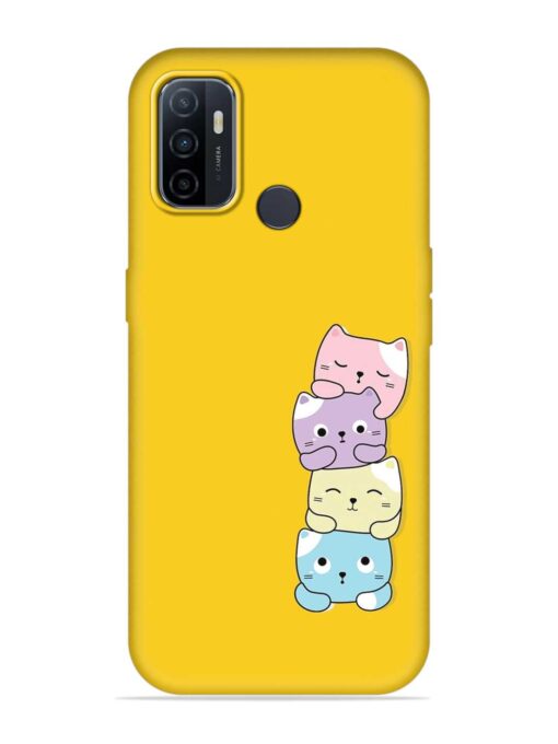 Cartoon Anime Embossed Soft Silicone Case for Oppo A33 (2020)