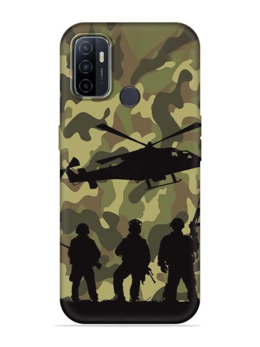 Army Heros Embossed Soft Silicone Case for Oppo A33 (2020) Zapvi