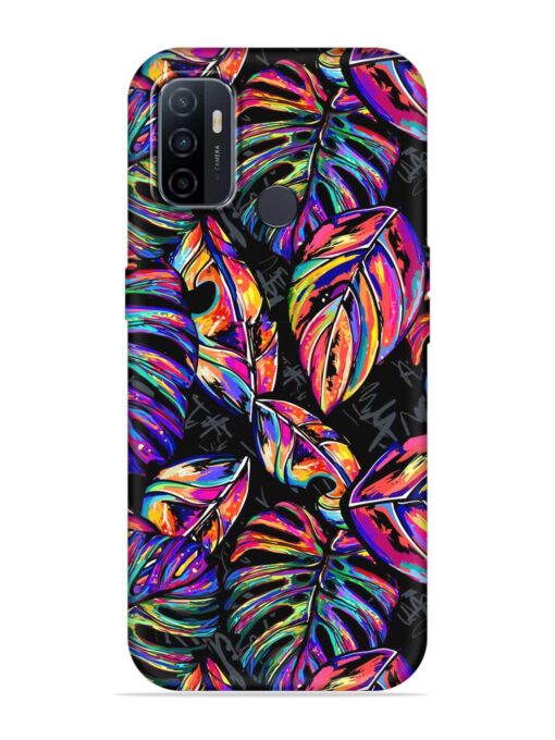 Tropical Seamless Vector Embossed Soft Silicone Case for Oppo A33 (2020)