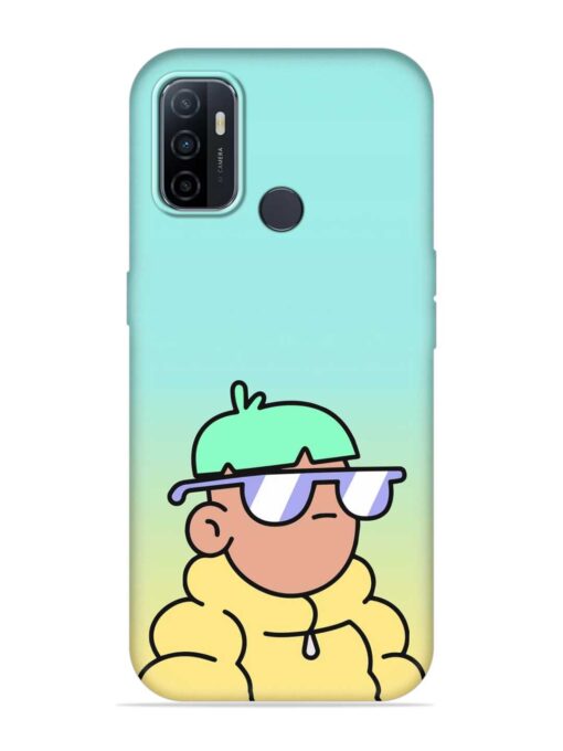 Doodles Cool Character Embossed Soft Silicone Case for Oppo A33 (2020) Zapvi