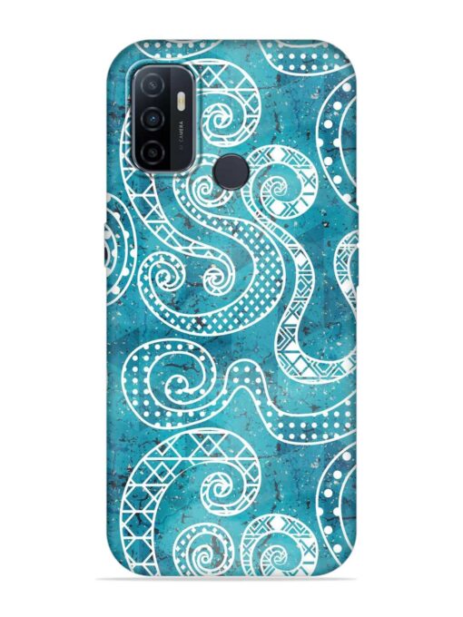 Vintage Curved Seamless Embossed Soft Silicone Case for Oppo A33 (2020)