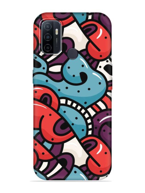 Seamless Backdrop Colorful Embossed Soft Silicone Case for Oppo A33 (2020) Zapvi