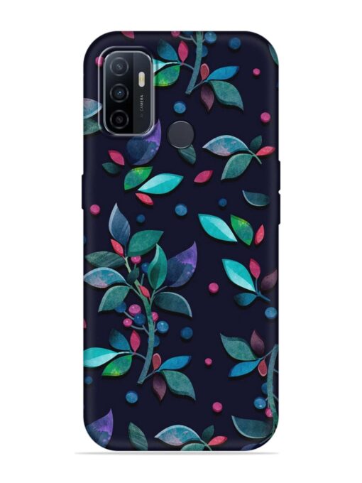 Decorative Watercolor Flower Embossed Soft Silicone Case for Oppo A33 (2020) Zapvi