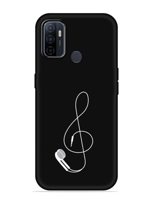 Music Earphone Vector Embossed Soft Silicone Case for Oppo A33 (2020)