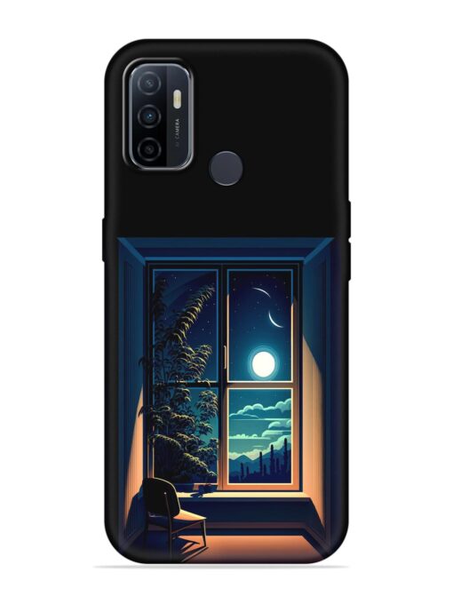 Night View At Window Embossed Soft Silicone Case for Oppo A33 (2020)