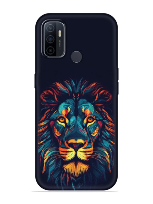 Colorful Lion Embossed Soft Silicone Case for Oppo A33 (2020) Zapvi