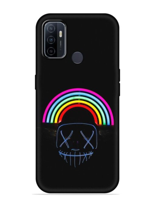 Mask Rainbow Embossed Soft Silicone Case for Oppo A33 (2020)