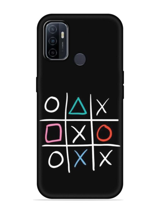 Super Neon Tic-Tac-Toe Embossed Soft Silicone Case for Oppo A33 (2020) Zapvi