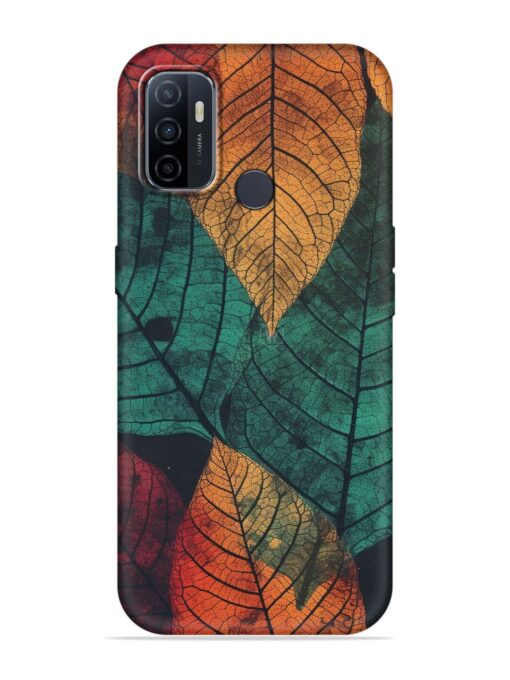 Leaves Artwork Embossed Soft Silicone Case for Oppo A33 (2020)