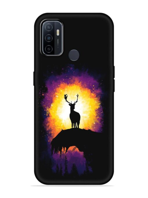 Elk Animal Art Embossed Soft Silicone Case for Oppo A33 (2020) Zapvi