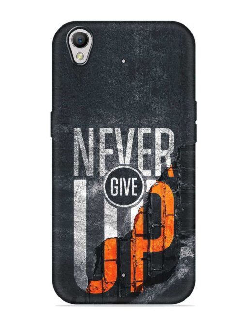 Never Give Up Embossed Soft Silicone Case for Oppo A37 Zapvi