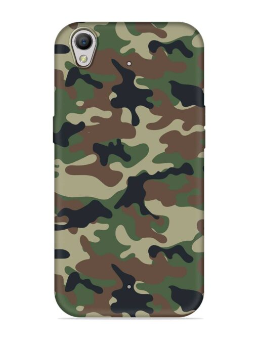 Army Military Camouflage Dark Green Embossed Soft Silicone Case for Oppo A37 Zapvi