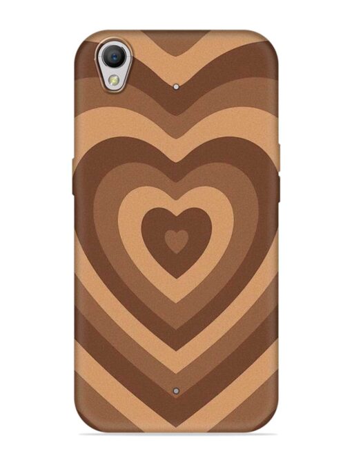 Brown Heart Embossed Soft Silicone Case for Oppo A37 Zapvi