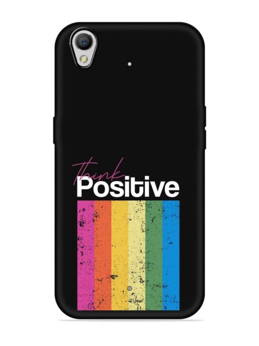 Think Positive Typography Embossed Soft Silicone Case for Oppo A37 Zapvi