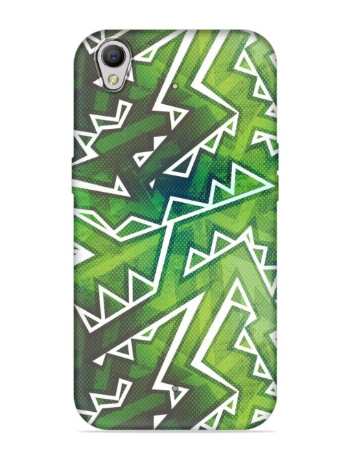 Green Graffiti Seamless Embossed Soft Silicone Case for Oppo A37 Zapvi