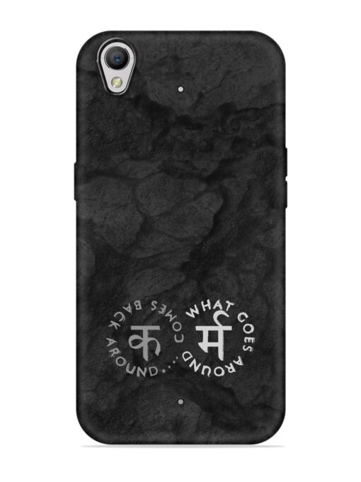 Karma Hindi Word Embossed Soft Silicone Case for Oppo A37 Zapvi