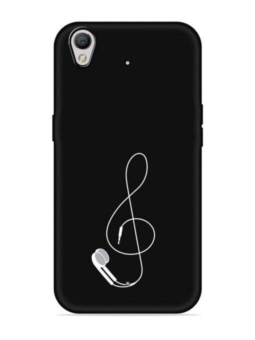 Music Earphone Vector Embossed Soft Silicone Case for Oppo A37 Zapvi