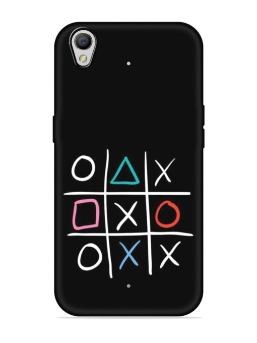 Super Neon Tic-Tac-Toe Embossed Soft Silicone Case for Oppo A37 Zapvi