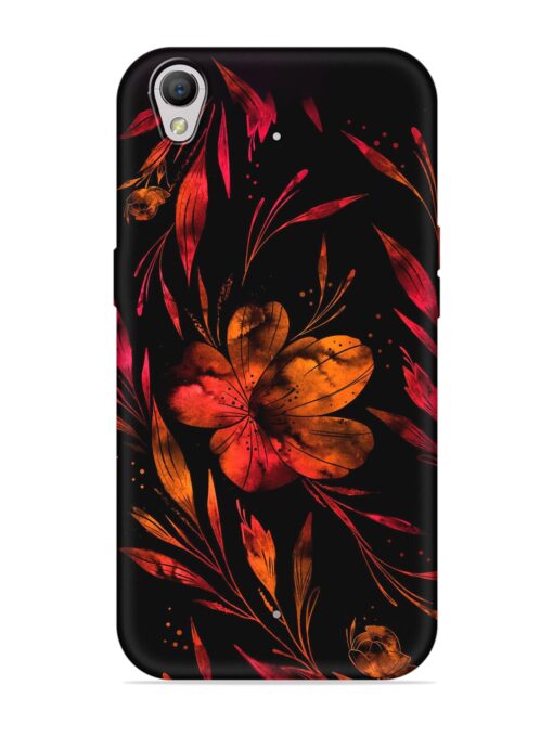 Red Flower Painting Embossed Soft Silicone Case for Oppo A37 Zapvi