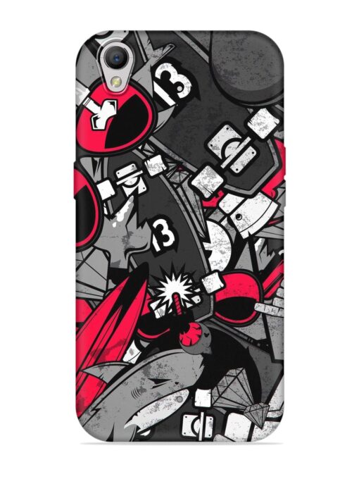 Fictional Doodle Embossed Soft Silicone Case for Oppo A37