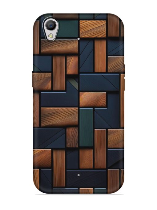 Wooden Background Cubes Embossed Soft Silicone Case for Oppo A37 Zapvi