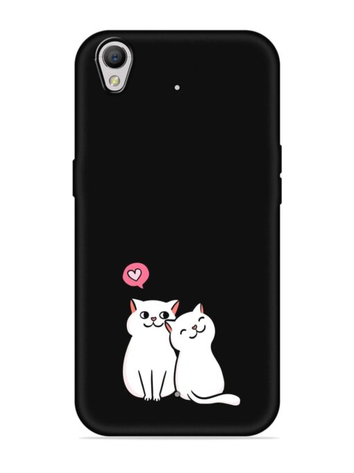 Cute Loving Cats Embossed Soft Silicone Case for Oppo A37